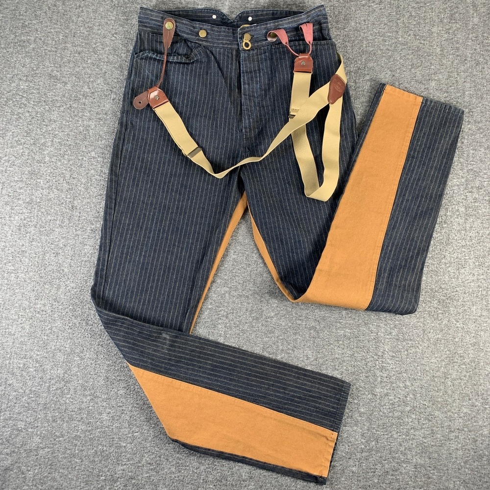 Frontier Classics Pants Men 34x35 Riding Suspenders Western Cowboy Ranch Canvas